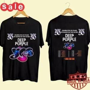 Deep Purple And Yes Band  Tour T Shirt  2 Sided